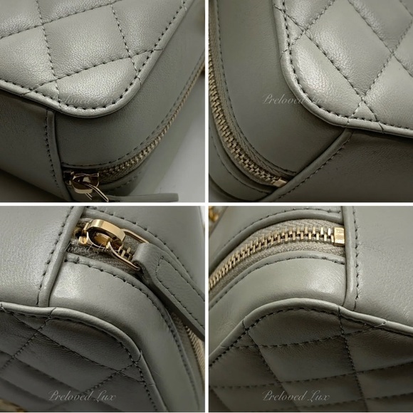 Authentic CHANEL Grey Lambskin Pearl Crush Mini Vanity Camera bag - Picture 4 of 13